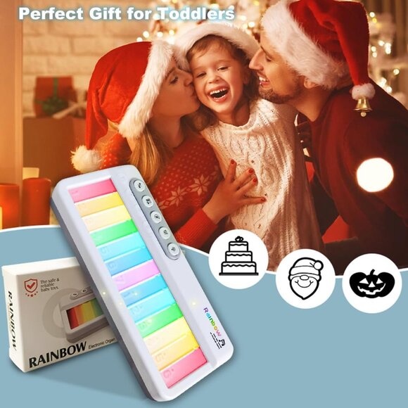 Baby Piano Toy Music & Sound Light Up Musical Toys for Toddlers 1-3, Early Learn - Picture 7 of 13